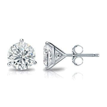 14kt White Gold 1.42ct Martini Diamond Stud Earrings