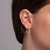 Gold Diamond Claw Hoop Earrings 0.70cts