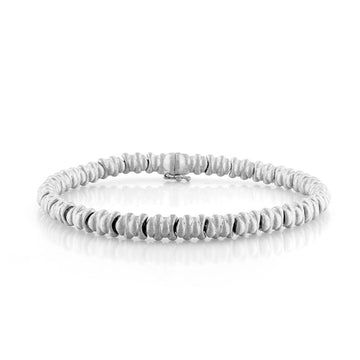 18kt White Gold Matte Bracelet