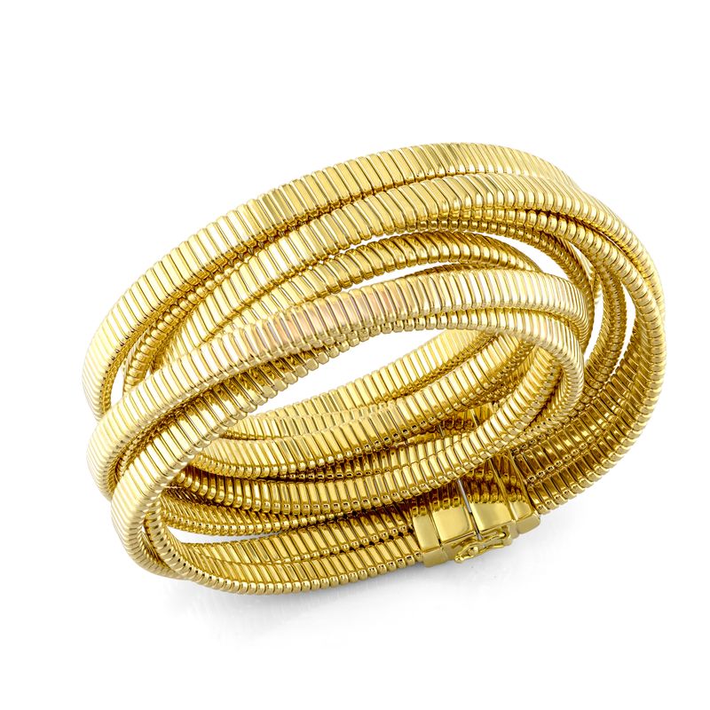 18kt Yellow Gold 5 Row Wrap Bracelet