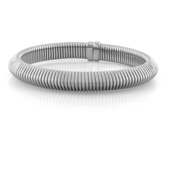 18kt Gold Pyramid Coil Bangle