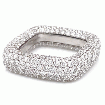 18kt White Gold Diamond Square Eternity Band