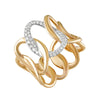 18kt Rose Gold Diamond Interlocking Oval Ring