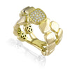 18kt Gold Diamond Square Crossover Ring