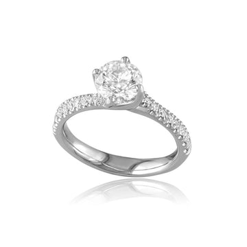 18kt White Gold Twist Diamond Ring