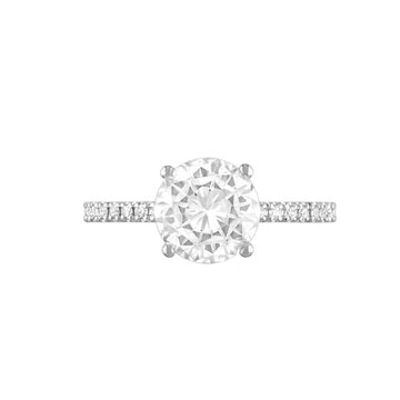 18kt White Gold Diamond Belt Ring