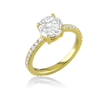 18kt Yellow Gold Diamond Engagement Ring