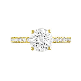 18kt Yellow Gold Diamond Engagement Ring