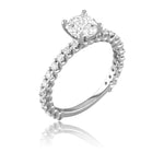 18kt White Gold Shared Claw Diamond Ring