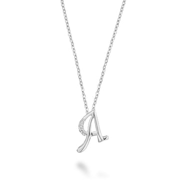 Mini Diamond Initial Necklace