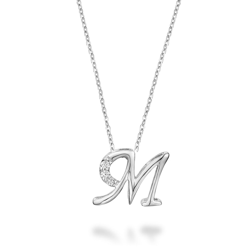Mini Diamond Initial Necklace