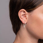 Gold Open Diamond Drop Earrings