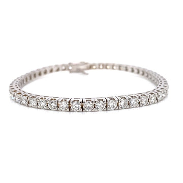 18kt White Gold 6.64ct Diamond Tennis Bracelet