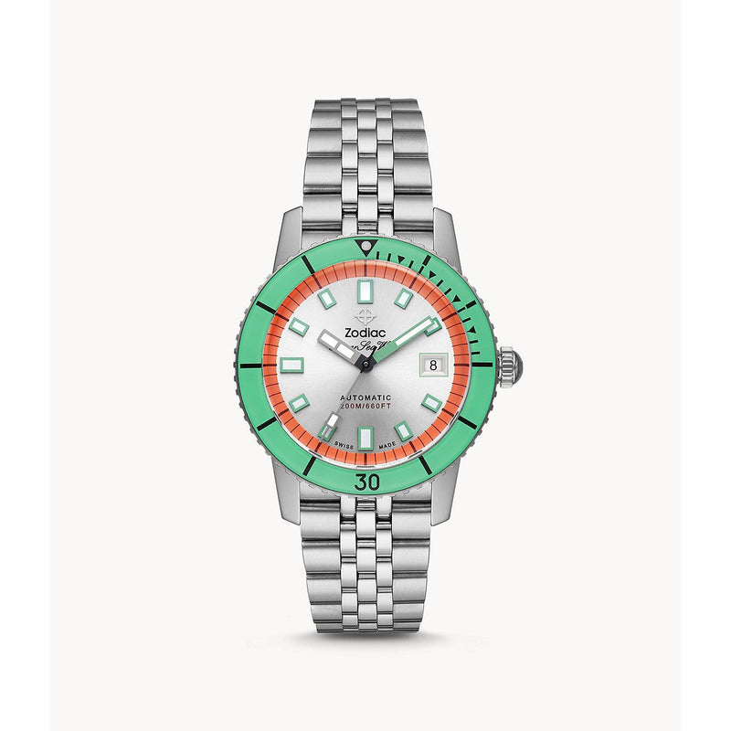 Zodiac Super Sea Wolf Watermelon Automatic Stainless Steel Watch ZO9269