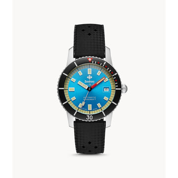 Zodiac Super Sea Wolf 53 Compression Automatic Black Rubber Watch ZO9275