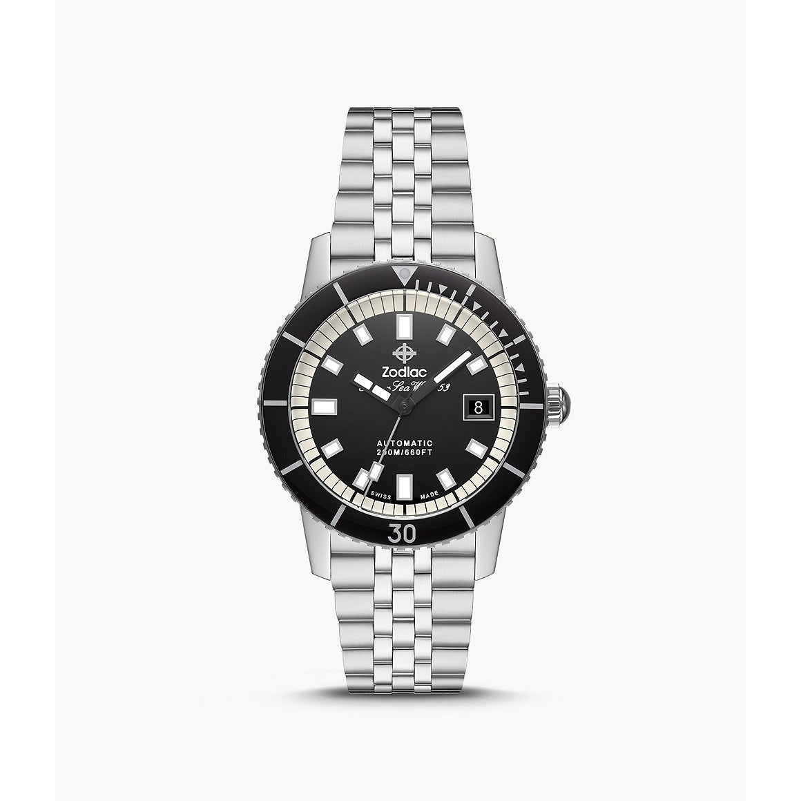 Zodiac Super Sea Wolf 53 Compression Automatic Steel Watch