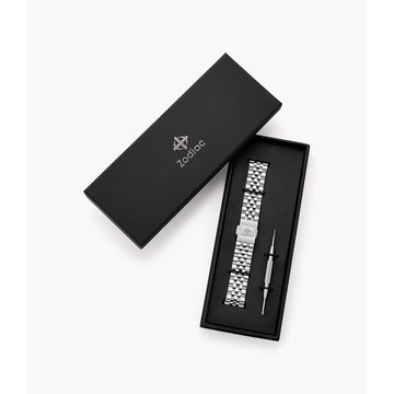 Zodiac Five-Link 20mm Stainless Steel Bracelet Z0S1014