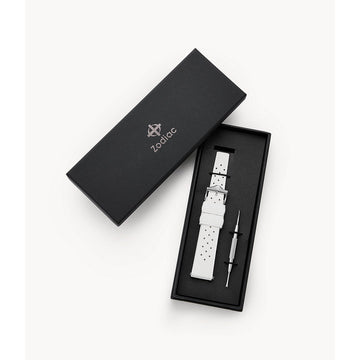 Zodiac 20mm White Rubber Tropic Strap ZOS1015