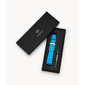 Zodiac Pro-Diver 20mm Blue Rubber Strap ZOS1018