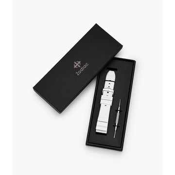 Zodiac Pro-Diver 20mm White Rubber Strap ZOS1019