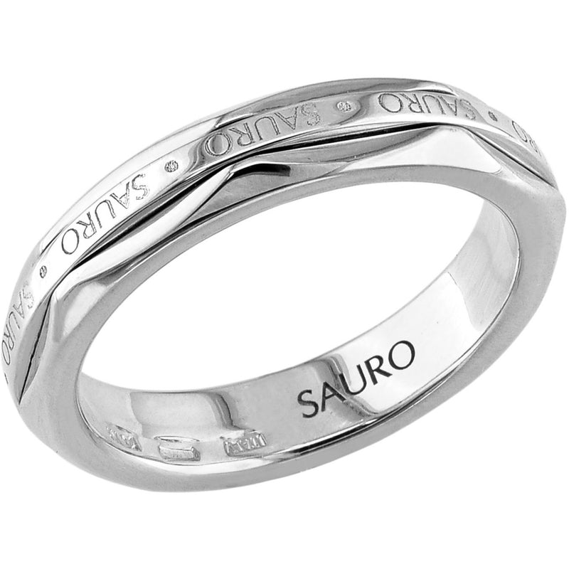Sauro 18kt White Gold Rotating Ring