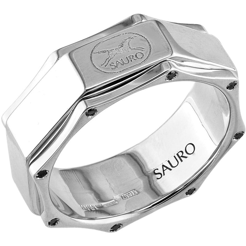 Sauro 18kt White Gold Rotating Diamond Ring