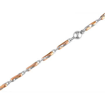 Sauro 18kt Pink & White Gold Twist Link Bracelet