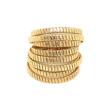 18kt Yellow Gold 8 Row Coil Ring
