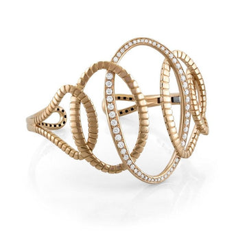 18kt Rose Gold Interlocked Oval Bangle