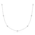 White Gold Diamond By The Yard Necklace 0.22cts
