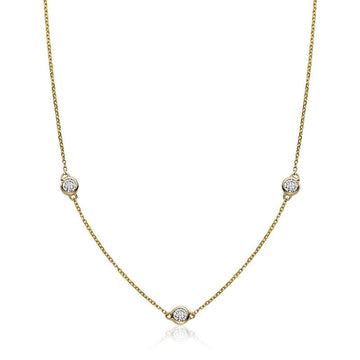 14kt Gold Diamond By The Yard Necklace