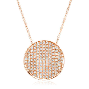 Rose Gold Curved Disk Pendant
