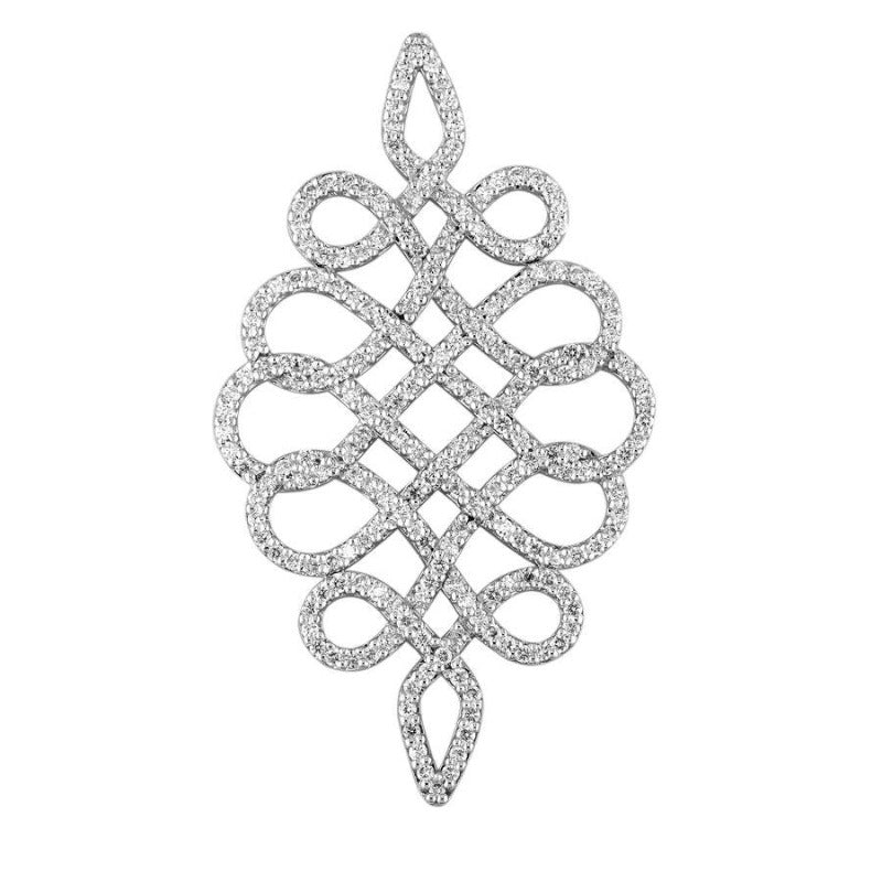 18kt White Gold Art Deco Diamond Pendant
