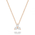 14kt White Gold Three Stone Necklace