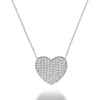 14kt White Gold Diamond Heart Necklace