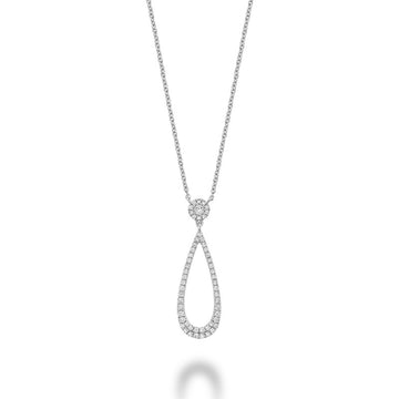 14kt Gold Teardrop Diamond Necklace