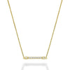 14kt Gold Diamond Bar Bezel Necklace