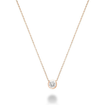 14kt Gold Bezel Diamond Necklace