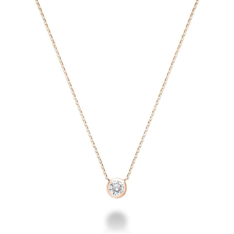 14kt Gold Bezel Diamond Necklace