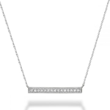 14kt Gold Diamond Bar Necklace