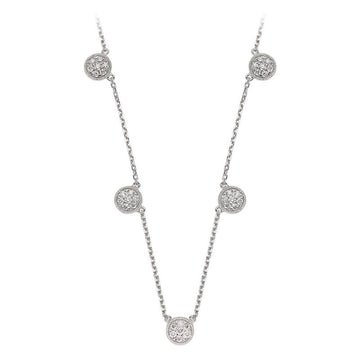 14kt Gold Diamond Disc Necklace