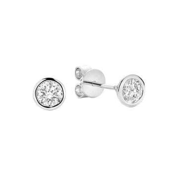 Bezel Set Diamond Studs