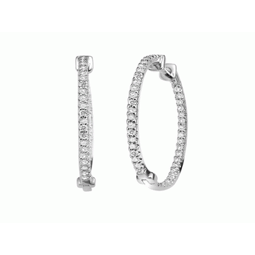Inside Out Diamond Hoop Earrings 0.50ct