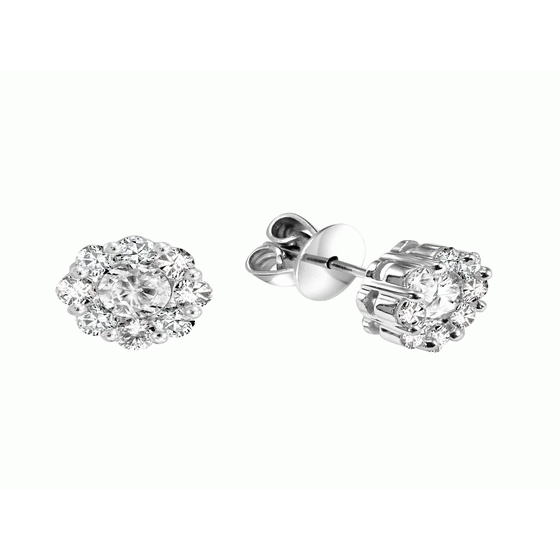 Diamond Cluster Earrings 0.25ct