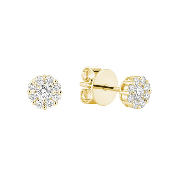 14kt Gold Cluster Studs