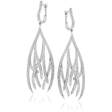 18kt White Gold Diamond Drop Earrings