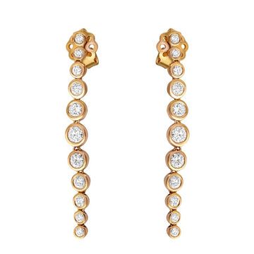 18kt Rose Gold Bubble Drop Earring
