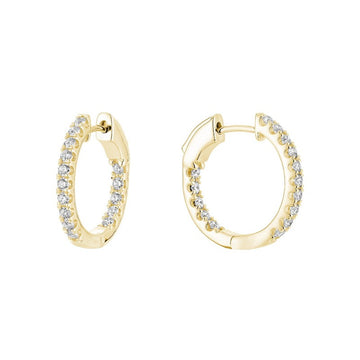 Inside Out Diamond Hoop Earrings 0.65cts