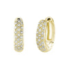 10kt Gold Small Diamond Pave Huggie Earrings