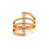 18kt Rose Gold Step Diamond Ring